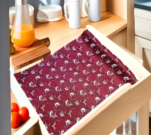 PVC Printed Shelf Mat Roll, Multicolor, 5 m