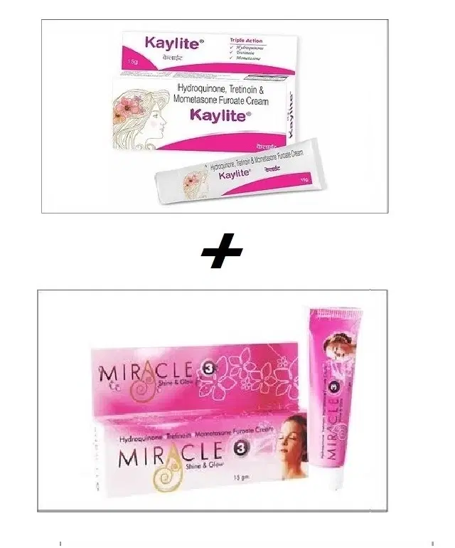 Combo of Kaylite & Miracle Face Creams, 15 g, Set of 2