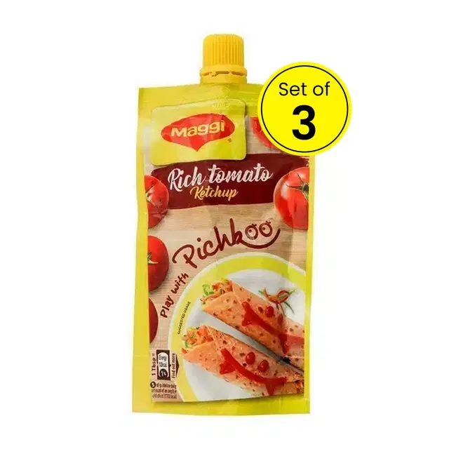 Maggi Rich Tomato Ketchup Pichkoo, 75 g (Pack of 3)
