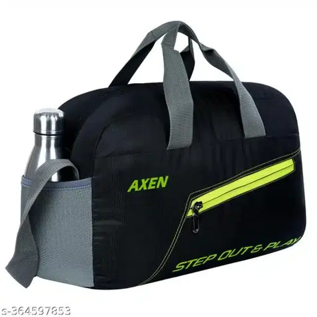 Polyester Gym Bag for Men & Women, Black