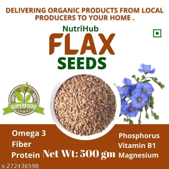 Organic Flax Seeds, 500 g