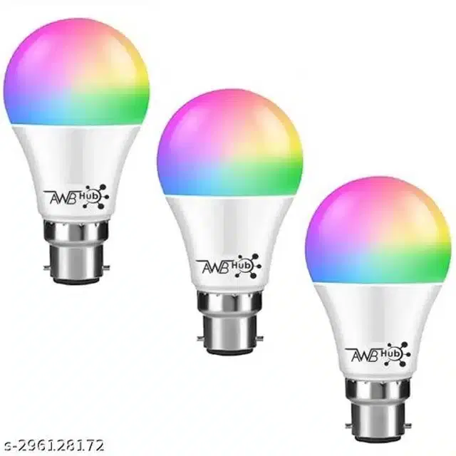 7 in 1 Color Changing LED Bulb, Multicolor, Pack of 3