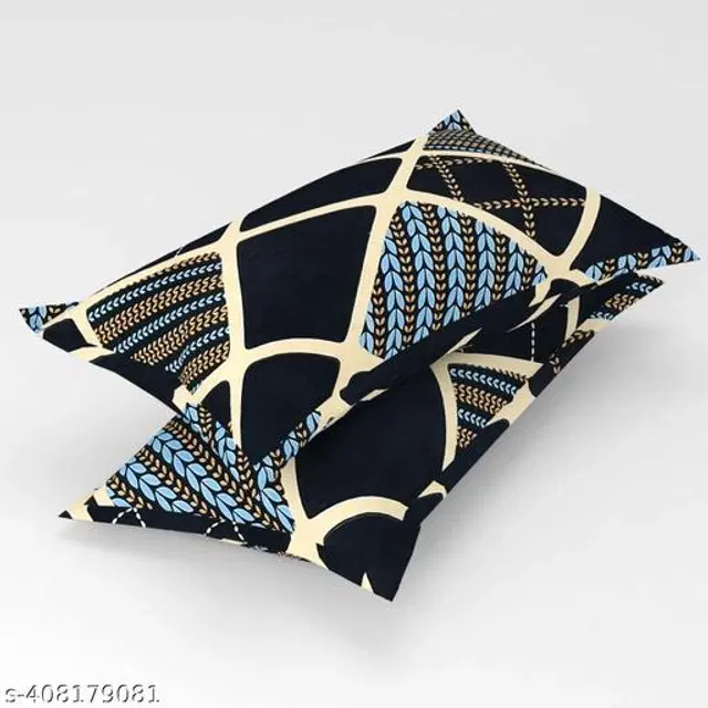 Cotton Pillow Covers, Multicolor, 17x27 inches, Pack of 2