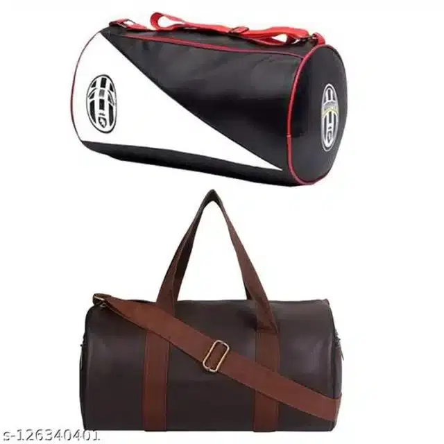 Faux Leather Gym Bags, Multicolor, Pack of 2
