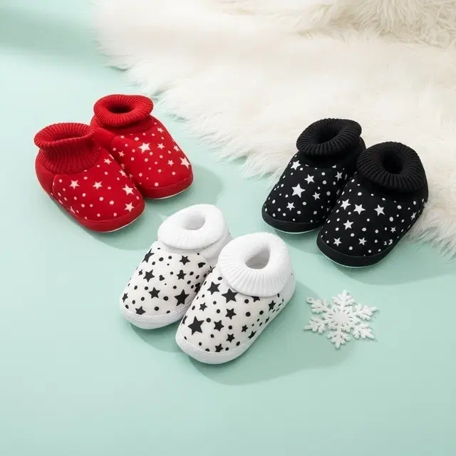 Booties for Infant (Multicolor, Pack of 3 (0-3 Months)