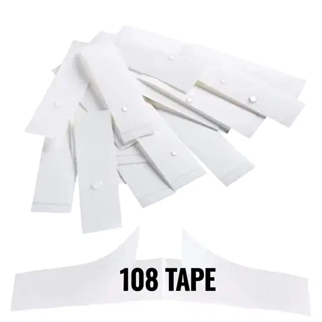 Acrylic Film Clothing 108 Double Sided Tape Strips, Transparent, Set of 1