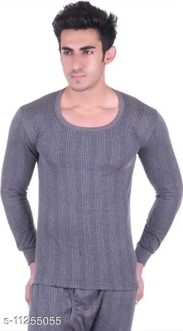 Cotton Thermal Top for Men 1 (Dark Grey, S)