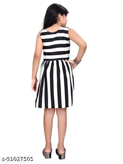 Lovely Party Frock for Girls (White, 9-10 Years)