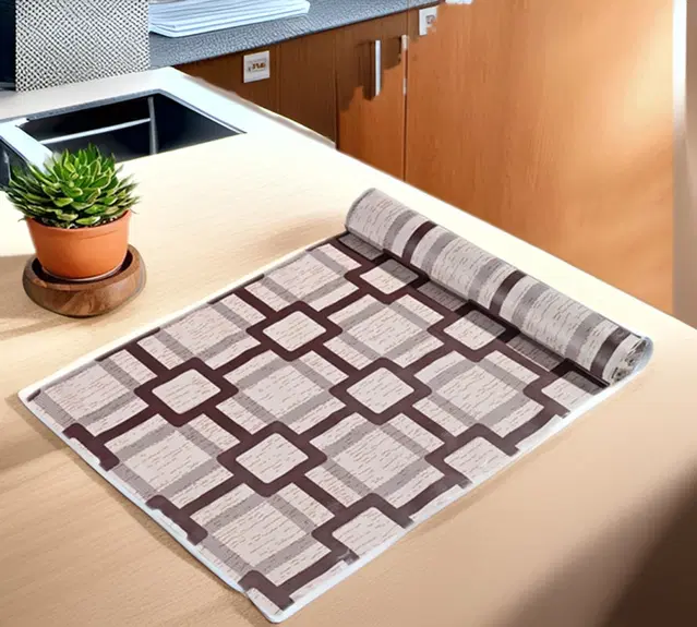 PVC Printed Shelf Mat Roll, Multicolor, 5 m