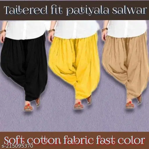 Salwars for Women, Pack of 3 (Yellow, 28)