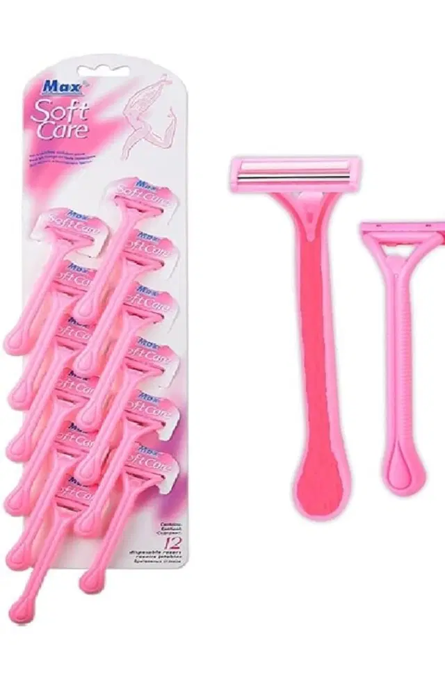 Disposable Body Razor for Women, Multicolor, Pack of 12