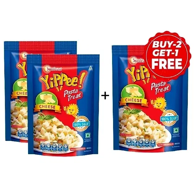 Sunfeast Yippee Cheese Pasta 3X74.7 g (Buy 2 Get 1 Free)