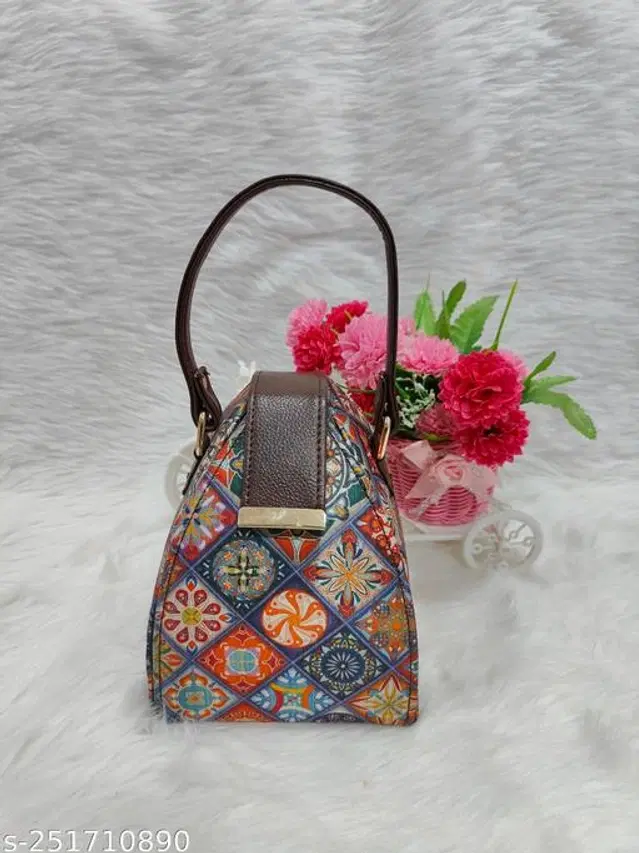 Canvas Handbag for Women (Multicolor)