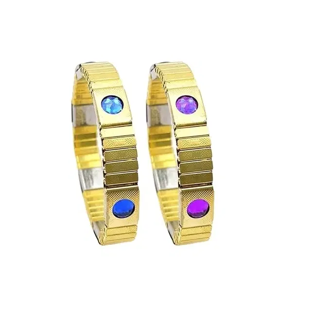 Blood Pressure Control Magnetic Bracelet, Purple & Blue