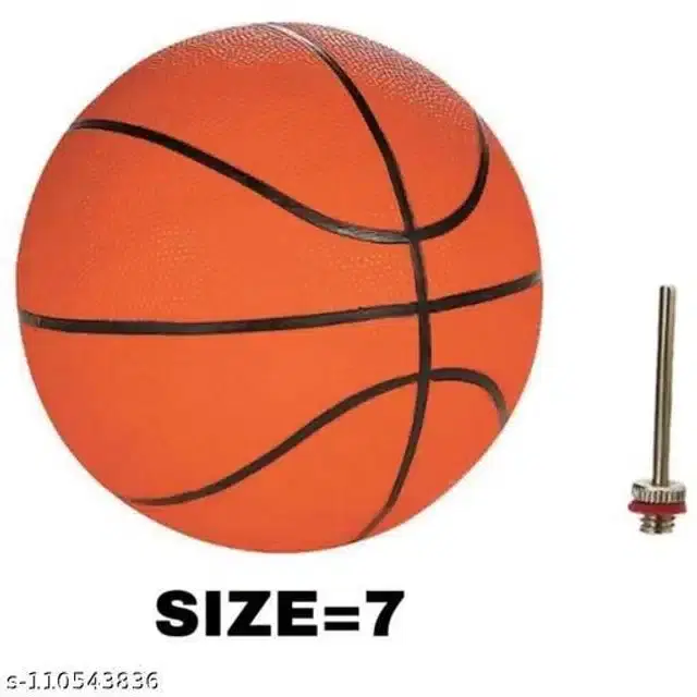 Rubber Basketball, Size 7, Multicolor