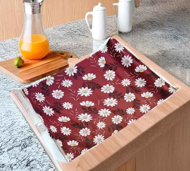 PVC Printed Shelf Mat Roll, Multicolor, 5 m