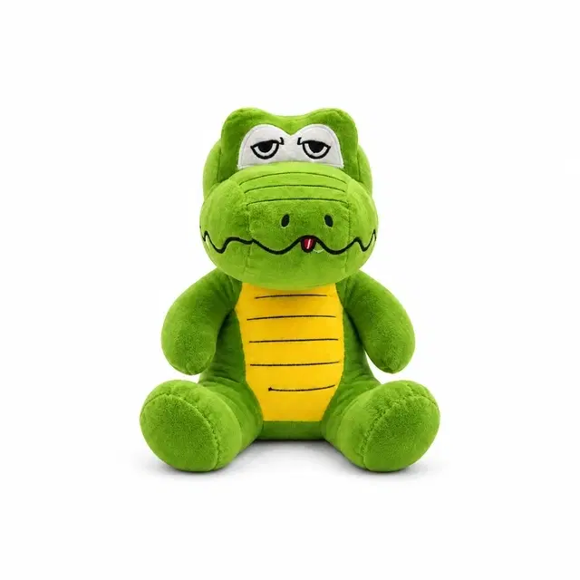 Kidology Cute Green Crocodile Soft Toy For Kids, Plush Stuffed Animal, 26 Cm