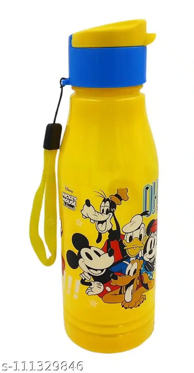 Plastic Water Bottle, Multicolor, 600 ml