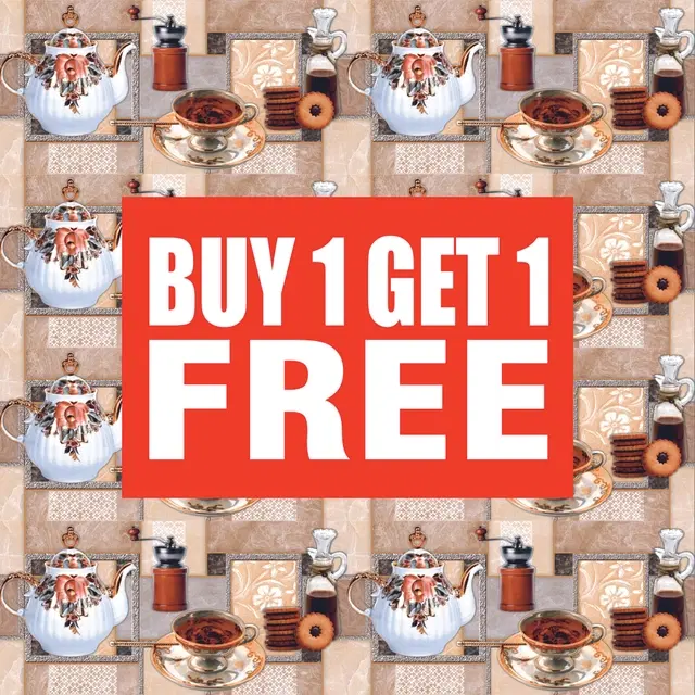 Vinyl Waterproof Wallpaper Roll for Kitchen Wall, Multicolor, 1 m, Pack of 2