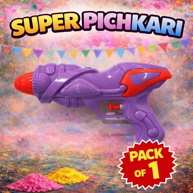 Super Pichkari 300ml (Pack of 1) Multicolor