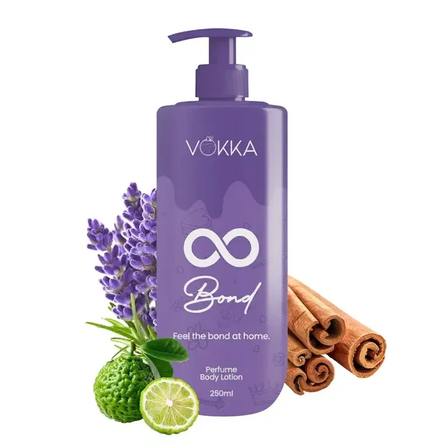 Vokka Bond Perfume Body Lotion Classic Lavender Woody Fragrance 250 ml