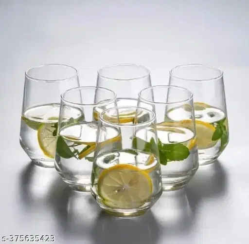Afast Water and Juice Glasses 400 ml | Cold Coffee glasses | Smoothie | Soft Drink Glasses - Pack of 6