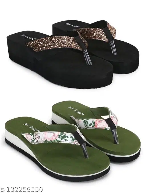 EVA Flip-flops for Women (Multicolor, 4) Pack of 2