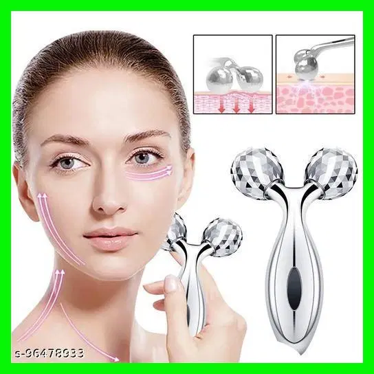 3D Face Massage Roller, Silver