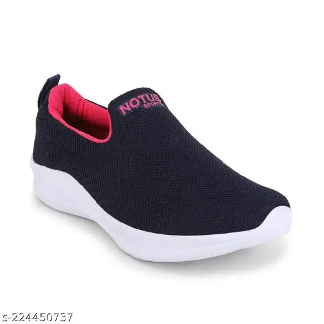Sports Shoes for Women (Navy Blue & Pink, 5)