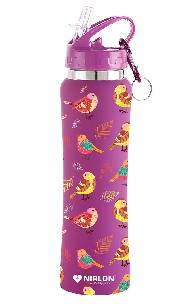 Stainless Steel Sipper Water Bottle, Purple, 750 ml