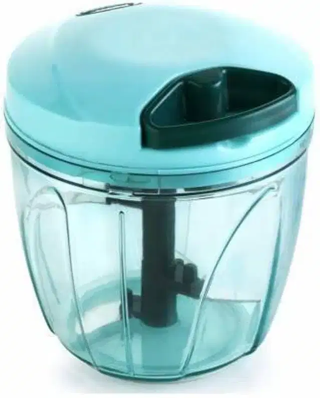 Plastic Manual Vegetable Chopper, Blue