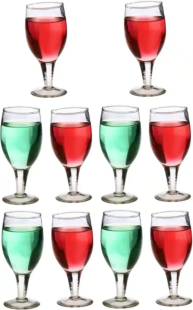 Liquor cum Cocktail Glasses, Transparent, 180 ml, Pack of 10