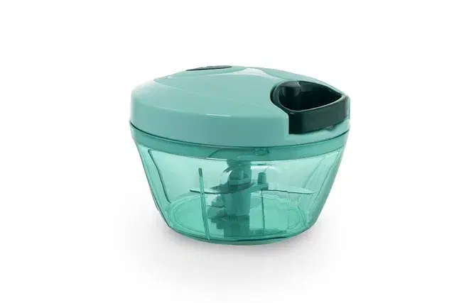 Plastic Mini Handy Chopper With 3 Blades For Effortlessly Chopping Vegetables, Multicolor, Gi-01