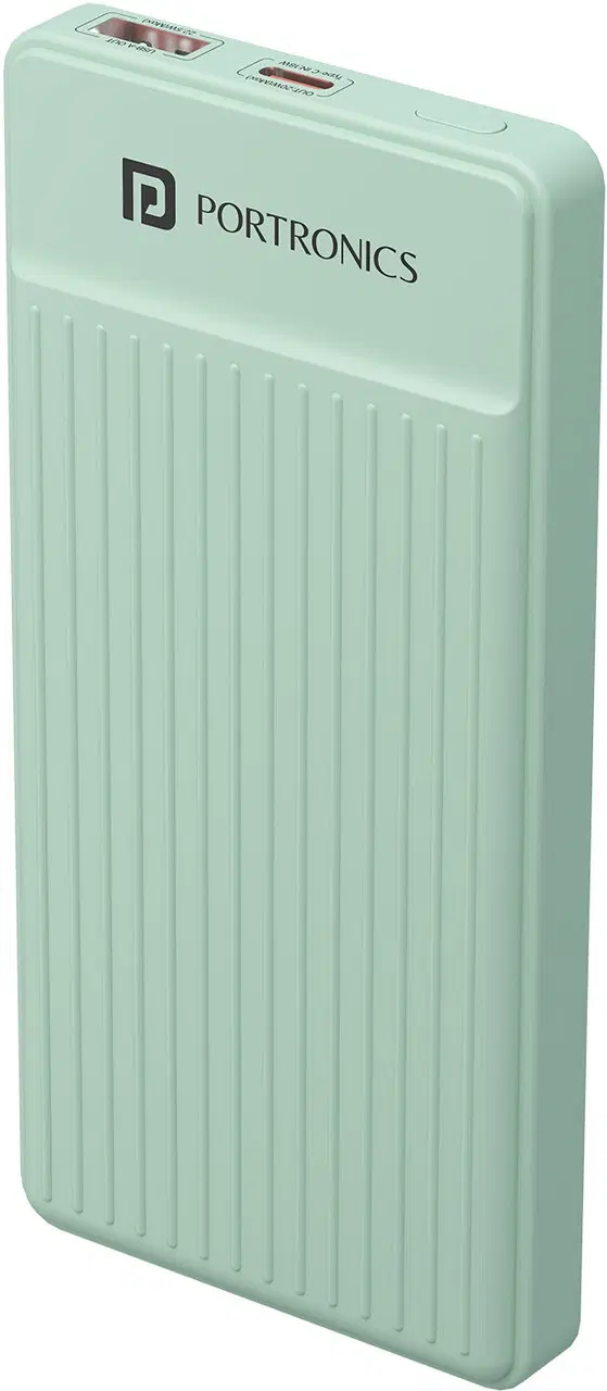 Portronics 10000 mAh 22.5 W Power Bank  (Green, Lithium Polymer, Fast Charging for Mobile)