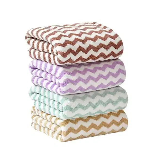 Microfiber 300 GSM Face Towel Set , Pack of 4