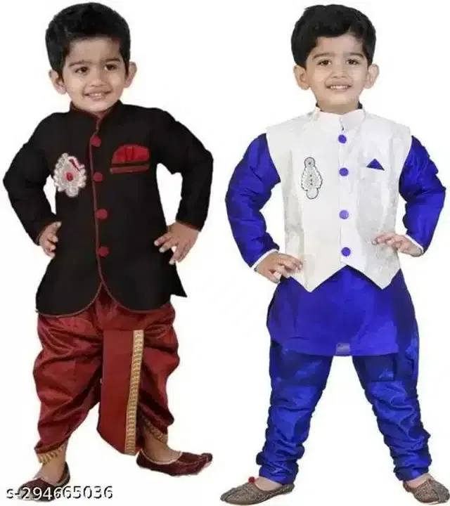 Sherwani Set for Boys, Pack of 2 (Multicolor, 2-3 Years)