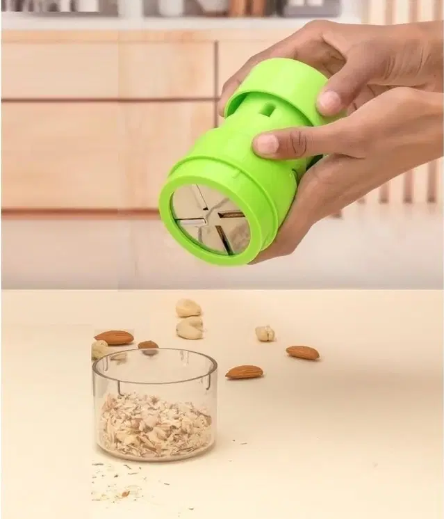 Dry Fruit & Nut Cutter/Slicer With Container (Assorted Colour, Pack of 1)