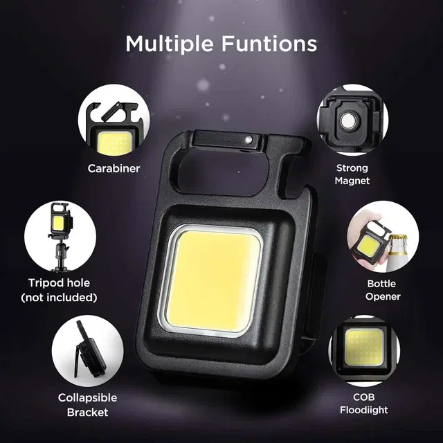 Portable USB Rechargeable Camping Flash Light, White