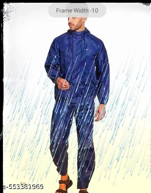 Polyester Solid Raincoat for Men/women, Multicolour (S)