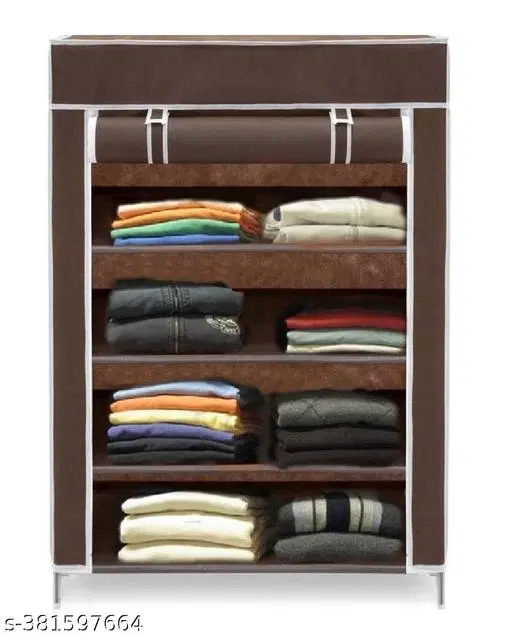 Metal 4 Layer Collapsible Multipurpose Rack, Brown
