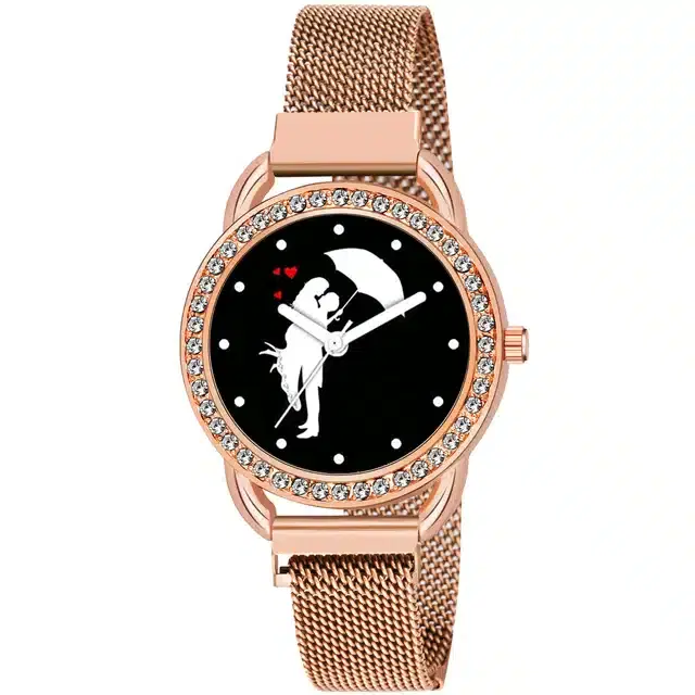 Analog Watch for Girls (Rose Gold)