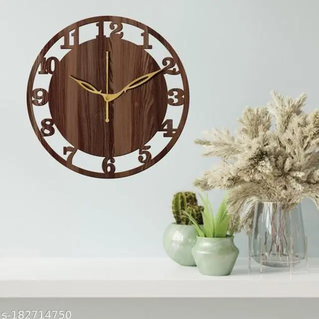 Wooden Wall Clock, Brown