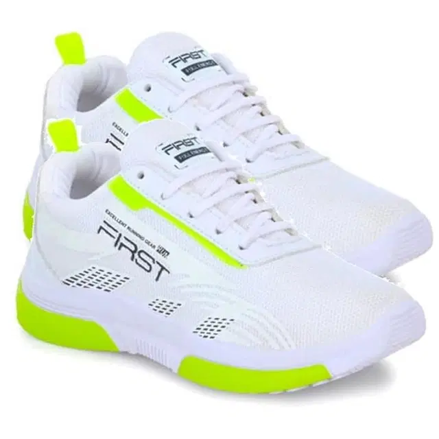 First Sports Shoes For Men (White, 8)