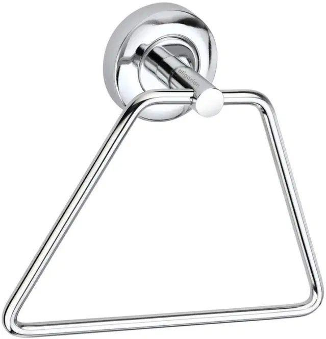 Stainless Steel Multipurpose Towel Ring with Wall Flange, Silver, Set of 1