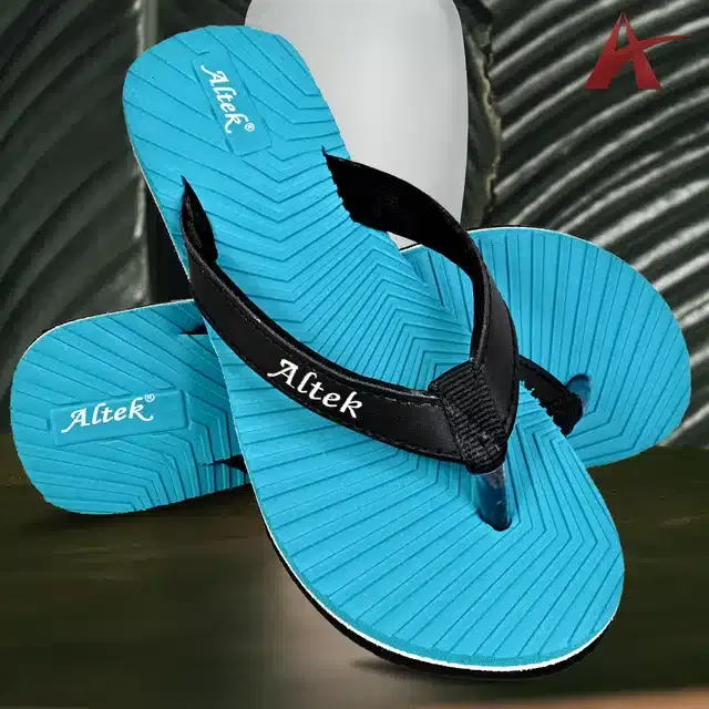 Flip Flops for Women (Sky Blue, 3)