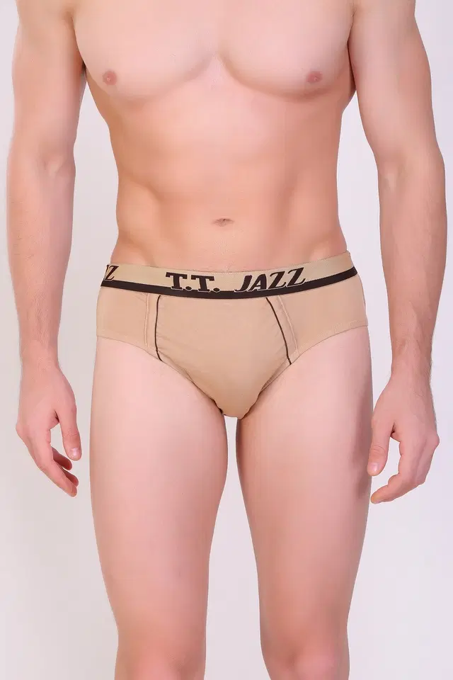 T.T. Jazz Top Elastic Briefs for Men, Assorted (80 cm)