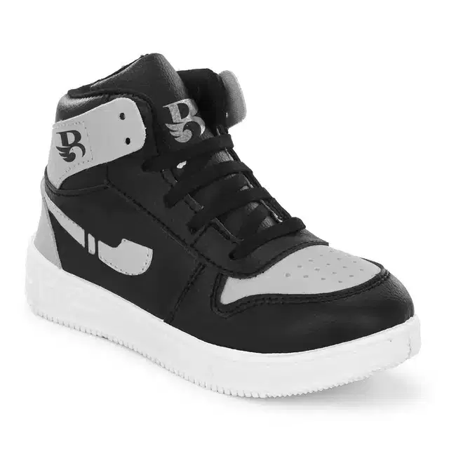 Casual Shoes for Boys (Grey & Black, 2)