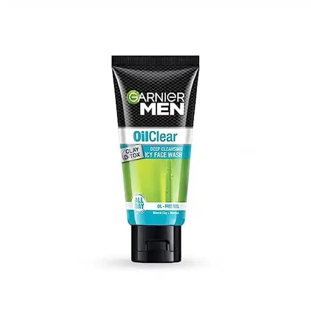 Garnier Men Oil Clear Clay D-Tox Face Wash, 50 g