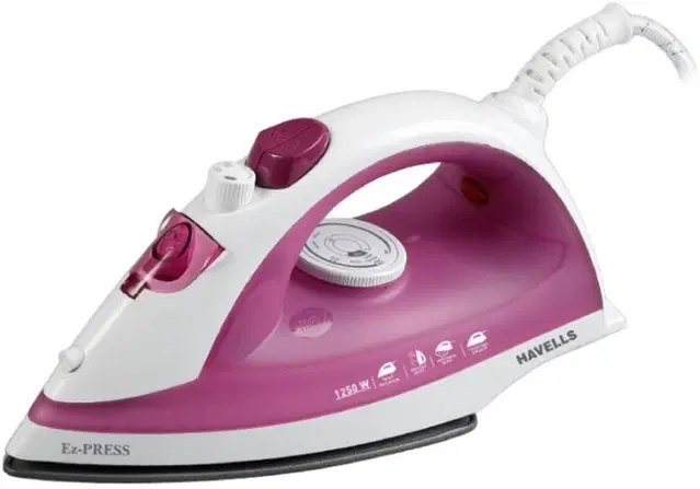 Havells Ez-PRESS 1250 Watts Steam Iron With Self Cleaning Function 1250 W Steam Iron (Purple)