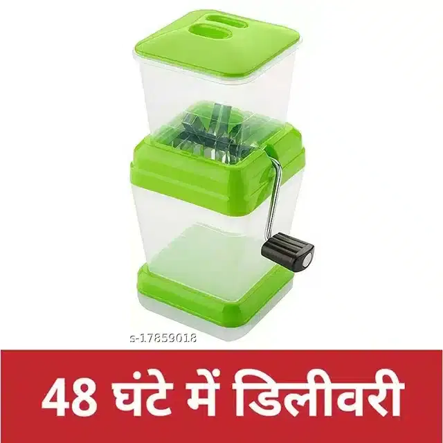 Plastic Kitchen Onion, Chilly, Dry Fruit & Vegetable Cutter, Onion Chopper Easier And Quicker Manual Hand Onion Cutter Machine For Kitchen, Pack Of 1, Green
